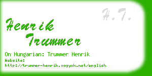 henrik trummer business card